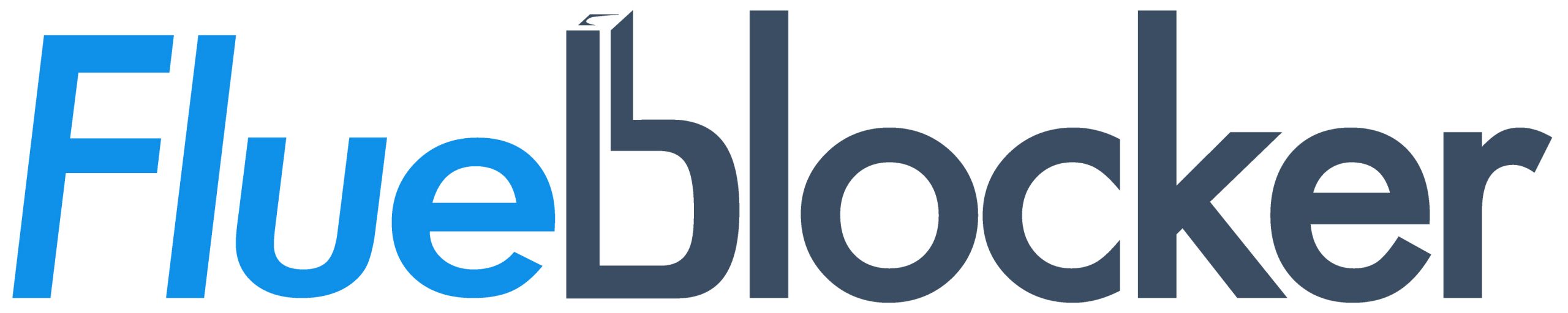 the flueblocker logo which chimney sheep has been rebranded as in the US